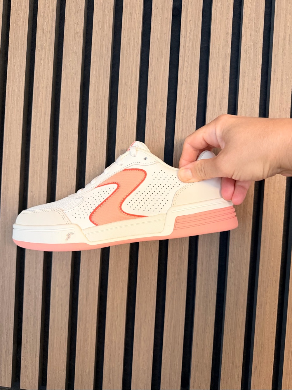 Skechers Women's  Cream and Pink Low-Top Sneakers